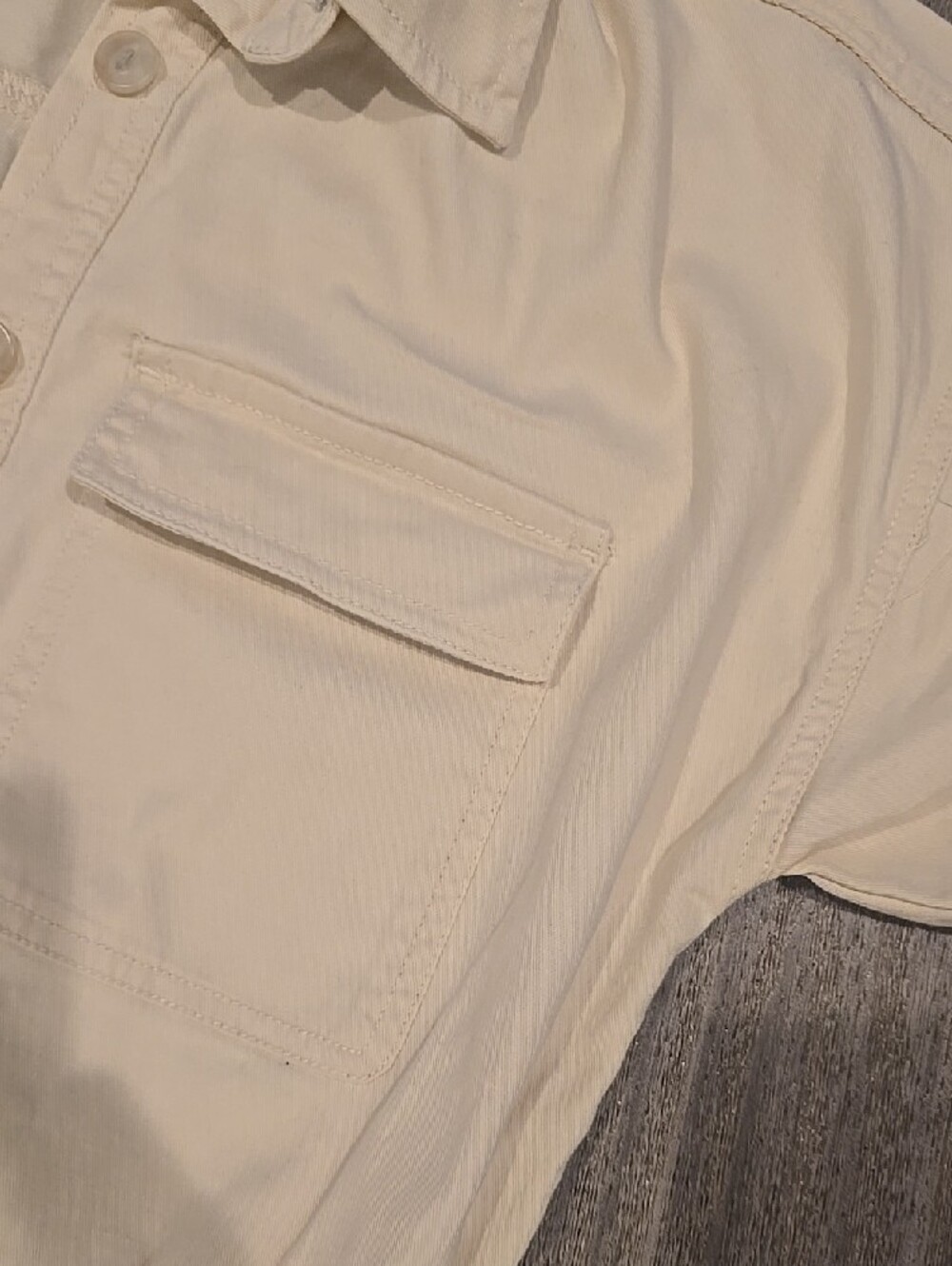 NWOT Universal Thread Cream Short-Sleeve Utility Jumpsuit - Picture 3 of 11